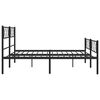 vidaXL Estrutura de cama com cabeceira e p&eacute;s 183x213 cm metal preto