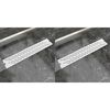 VidaXL Dreno de chuveiro linear 2 pcs onda 630x140 mm a&ccedil;o inoxid&aacute;vel