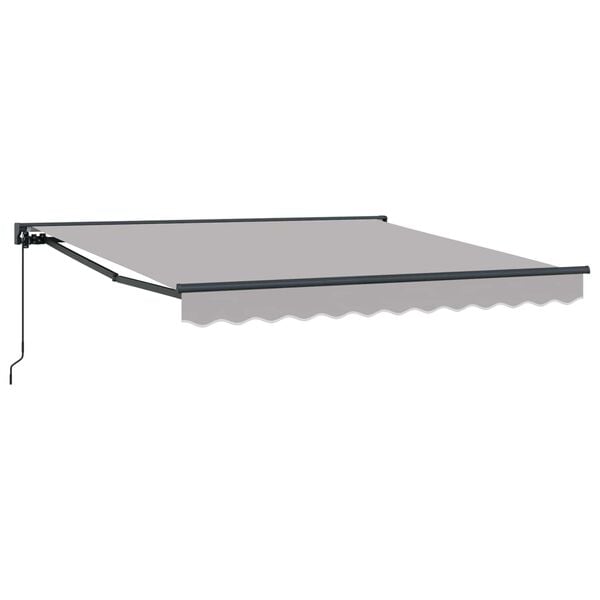 vidaXL Toldo Retr&aacute;til Cinzento-claro 300 x 250 cm Alum&iacute;nio e Tecido