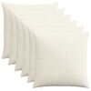 vidaXL Capa almofada 6 pcs ALMELO Creme 80 x 80 cm cord&atilde;o