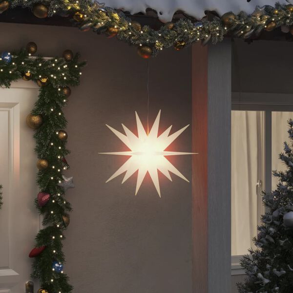 vidaXL Luz de Natal com LED dobr&aacute;vel 43 cm branco