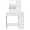 vidaXL Conjunto toucador 86,5x35x136 cm branco brilhante