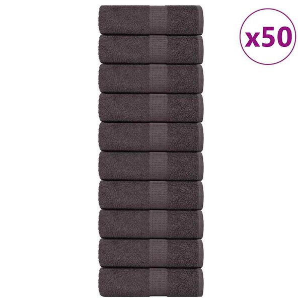 vidaXL Toalhas de bid&eacute; FROGN 50 pcs 30x50 cm 360 g/m&sup2; antracite