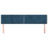 vidaXL Cabeceira de cama 2 pcs veludo 90x5x78/88 cm azul-escuro