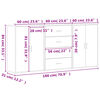 vidaXL Aparadores 3 pcs 60x31x84 cm derivados de madeira branco