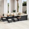 vidaXL Conjunto de Sof&aacute; de Jardim 13 pcs Preto Rattan Sint&eacute;tico