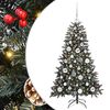 vidaXL &Aacute;rvore de Natal Artificial Verde 120 cm PVC, Pl&aacute;stico e A&ccedil;o