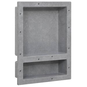 vidaXL Habit&aacute;culo chuveiro c/ 2 compartimentos 41x51x10 cm cinza mate