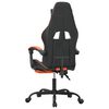 vidaXL Cadeira gaming c/ apoio p/ p&eacute;s couro artificial preto e laranja