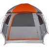 vidaXL Tenda familiar estilo Igloo 6 pessoas imperm. cinza/laranja