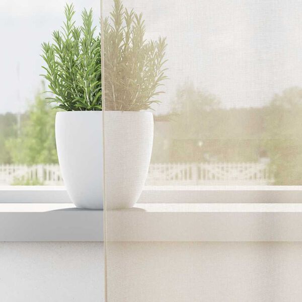 vidaXL Cortinas de voile com ilhós 2 pcs creme 140x300 cm