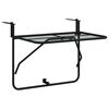 vidaXL Mesa para varanda 60x40 cm a&ccedil;o preto