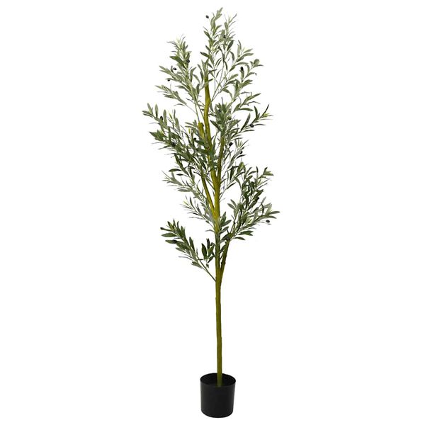 vidaXL Oliveira artificial 800 folhas 200 cm verde