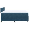 vidaXL Cama boxspring com colch&atilde;o 140x190 cm veludo azul