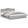 vidaXL Estrutura da Cama com cabeceira Cinza Sonoma 200 x 200 cm