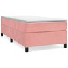vidaXL Estrutura de cama com molas 80x200 cm veludo rosa