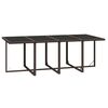 vidaXL 9 pcs conjunto jantar p/ jardim c/ almofad&otilde;es vime PE castanho