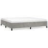 vidaXL Estrutura de cama sem colch&atilde;o 200x200 cm veludo cinzento-claro