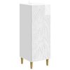 vidaXL Buffet Branco Brilhante 33 x 34,5 x 90 cm Derivados de Madeira