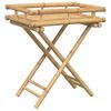 vidaXL Mesa tabuleiro dobr&aacute;vel 60x40x68 cm bambu