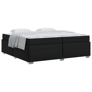 vidaXL Estrutura da Cama com colch&atilde;o Preto 200 x 200 cm tecido