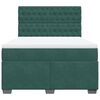 vidaXL Cama com molas/colch&atilde;o 140x190 cm veludo verde-escuro