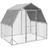 vidaXL Corrida de galinhas com telhado 2,5x2x2,25 m a&ccedil;o galvanizado