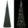 vidaXL &Aacute;rvore Natal pop-up artificial pr&eacute;-iluminada 210 cm verde