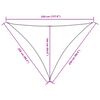 vidaXL Para-sol vela tecido oxford triangular 2,5x2,5x3,5 m castanho