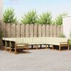 vidaXL Conjunto de Sof&aacute;s para Exterior 9 pcs Natural e Creme