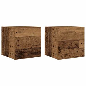 vidaXL Móvel de TV de parede 2 pcs 30,5x30x30 cm madeira velha