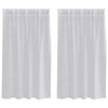 vidaXL Cortina de Voile 2 pcs Cinzento-claro 140 x 140 cm Poli&eacute;ster