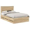 vidaXL Estrutura da Cama com gaveta Carvalho Sonoma 135 x 190 cm