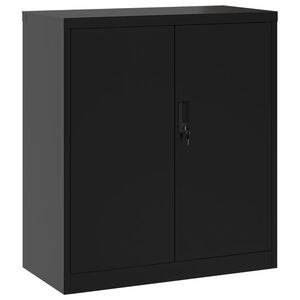 vidaXL Arquivador 79x40x90 cm a&ccedil;o preto