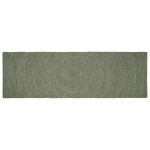 vidaXL Tapetes de &aacute;rea Verde-Azeitona 80 x 250 cm Juta