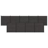 vidaXL Conjunto de Cercas 9 unid. 1564 x 186 cm WPC e Alum&iacute;nio Preto