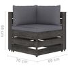 vidaXL 10 pcs conj. lounge jardim c/ almofad&otilde;es madeira impreg. cinza