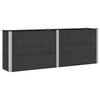 vidaXL Canteiro de jardim elevado Preto 250 x 50 x 91 cm alu.