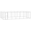 vidaXL Canil de exterior 33,88 m&sup2; a&ccedil;o galvanizado