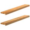 vidaXL Soleiras da janela 2 pcs 110x15x2 cm carvalho castanho-claro