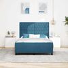 vidaXL Cama Box com cabeceira Azul Escuro 140 x 200 cm Veludo