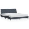 vidaXL Estrutura de cama sem colch&atilde;o 180x200 cm veludo cinzento-escuro