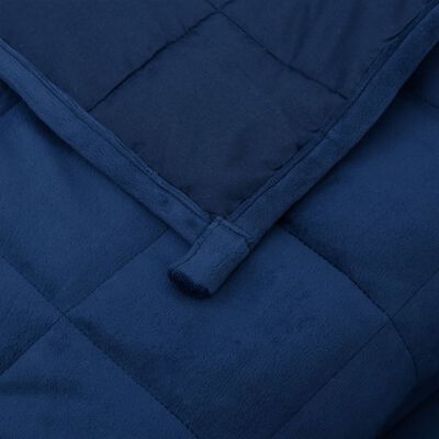 vidaXL Manta pesada 5 kg 120x180 cm tecido azul