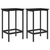 vidaXL Banco de bar 2 pcs Carvalho Preto 40 x 32 x 74 cm