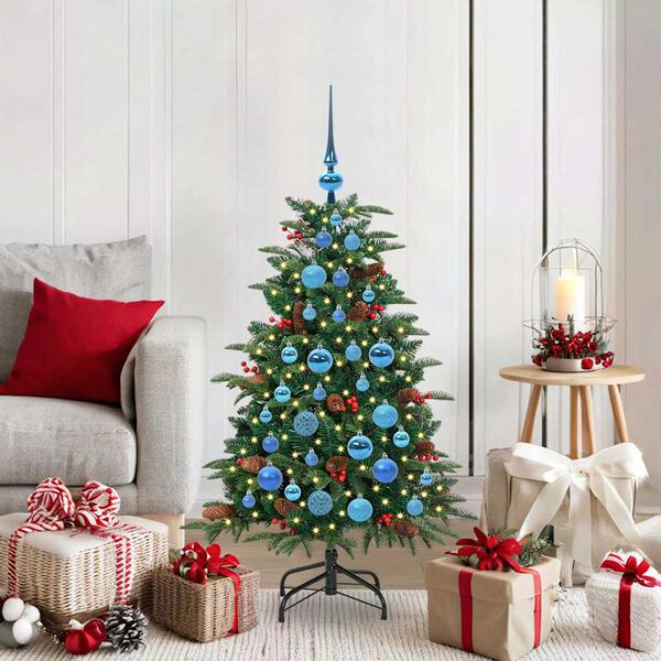 vidaXL &Aacute;rvore de Natal Artificial Verde 120 cm PVC, Metal e Pl&aacute;stico