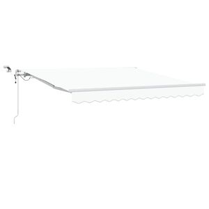 vidaXL Toldo retr&aacute;til Branco 350 x 250 cm Poli&eacute;ster