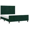 vidaXL Estrutura de cama sem colch&atilde;o 140x200 cm veludo verde-escuro