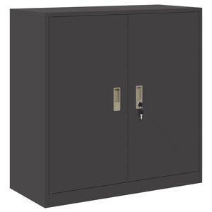 vidaXL Arm&aacute;rio de arruma&ccedil;&atilde;o Preto 90 x 40 x 90 cm A&ccedil;o