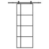 vidaXL Porta deslizante c/ conj. ferragens 76x205cm vidro ESG/alum&iacute;nio