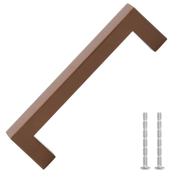 vidaXL Puxadores para m&oacute;veis 10 pcs 128 mm a&ccedil;o inoxid&aacute;vel bronze